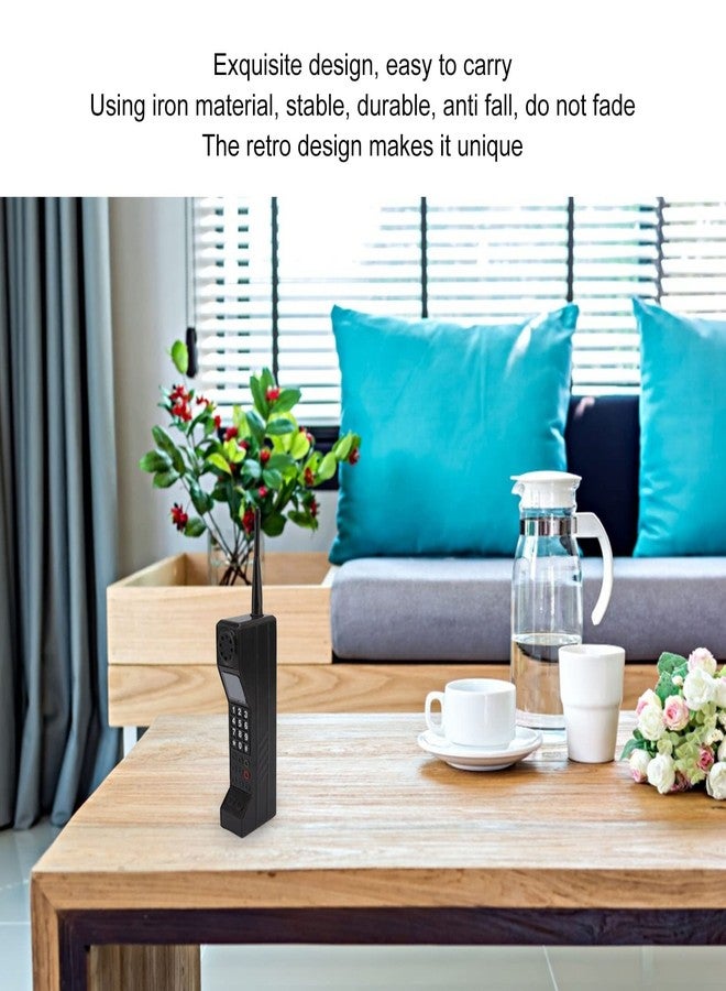 ايجويوس هاتف خلوي بتصميم كلاسيكي، هاتف محمول قديم الطراز من ثمانينيات القرن الماضي، نموذج هاتف خلوي مُنمّق يُستخدم كدعامة للتصوير الفوتوغرافي (أسود) - Image 2